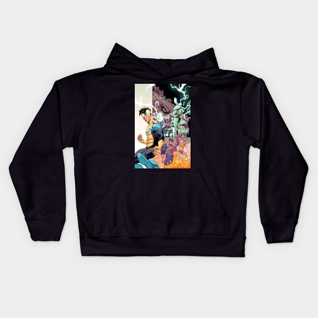 invincible poster Kids Hoodie by super villain